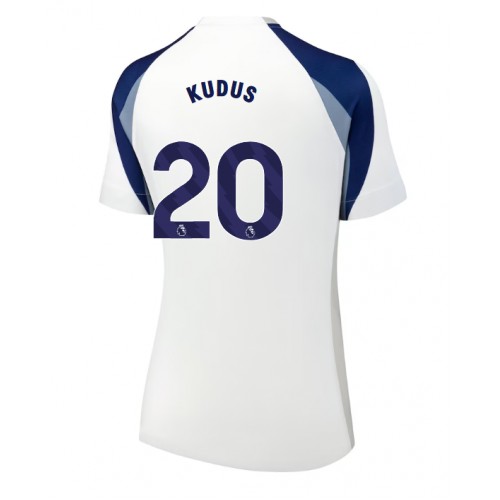 Stroje piłkarskie Tottenham Hotspur Mohammed Kudus #20 Koszulka Podstawowej dla damskie 2025-26 Krótki Rękaw